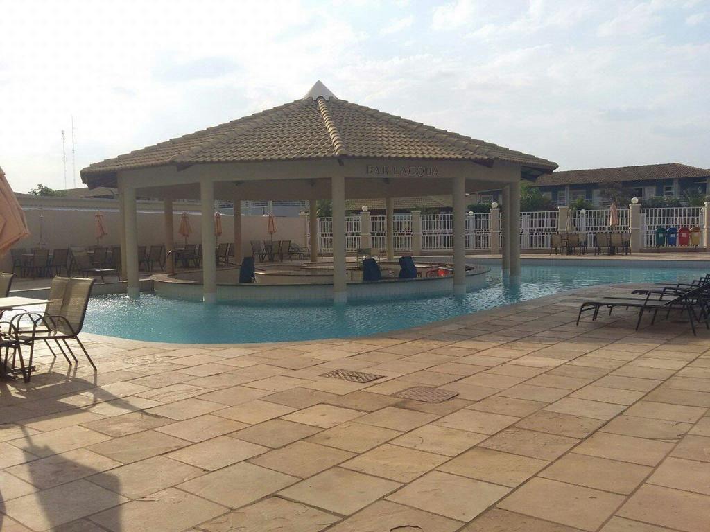 Apto 166 Lacqua diRoma V - Sacada com vista para Piscina de Ondas, roupa de Cama, camareira e garagem Caldas Novas Exterior foto